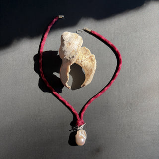 Capri Handmade Baroque Freshwater Pearl Paracord Necklace